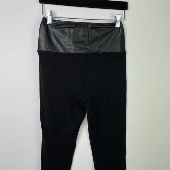 Aritzia Wilfred Free Daria Pant High Waisted Vegan Leather Leggings Black Size M - Picture 3 of 14